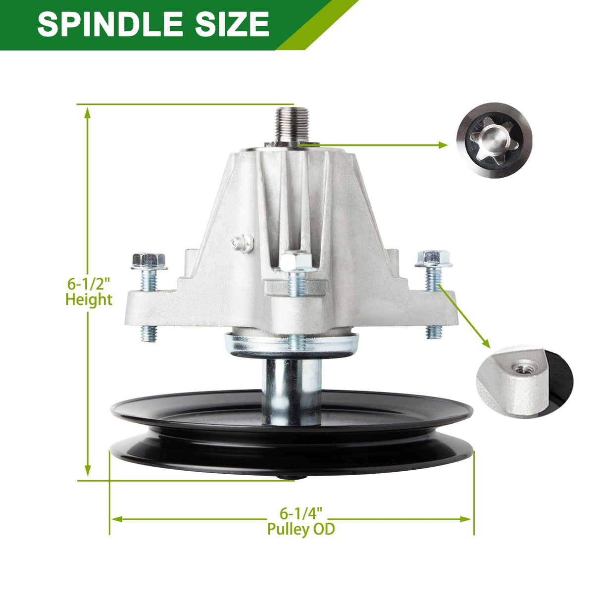 JSXDNWYJ spindle assembly side view, fits Cub Cadet XT1-LT46 XT2-LX46