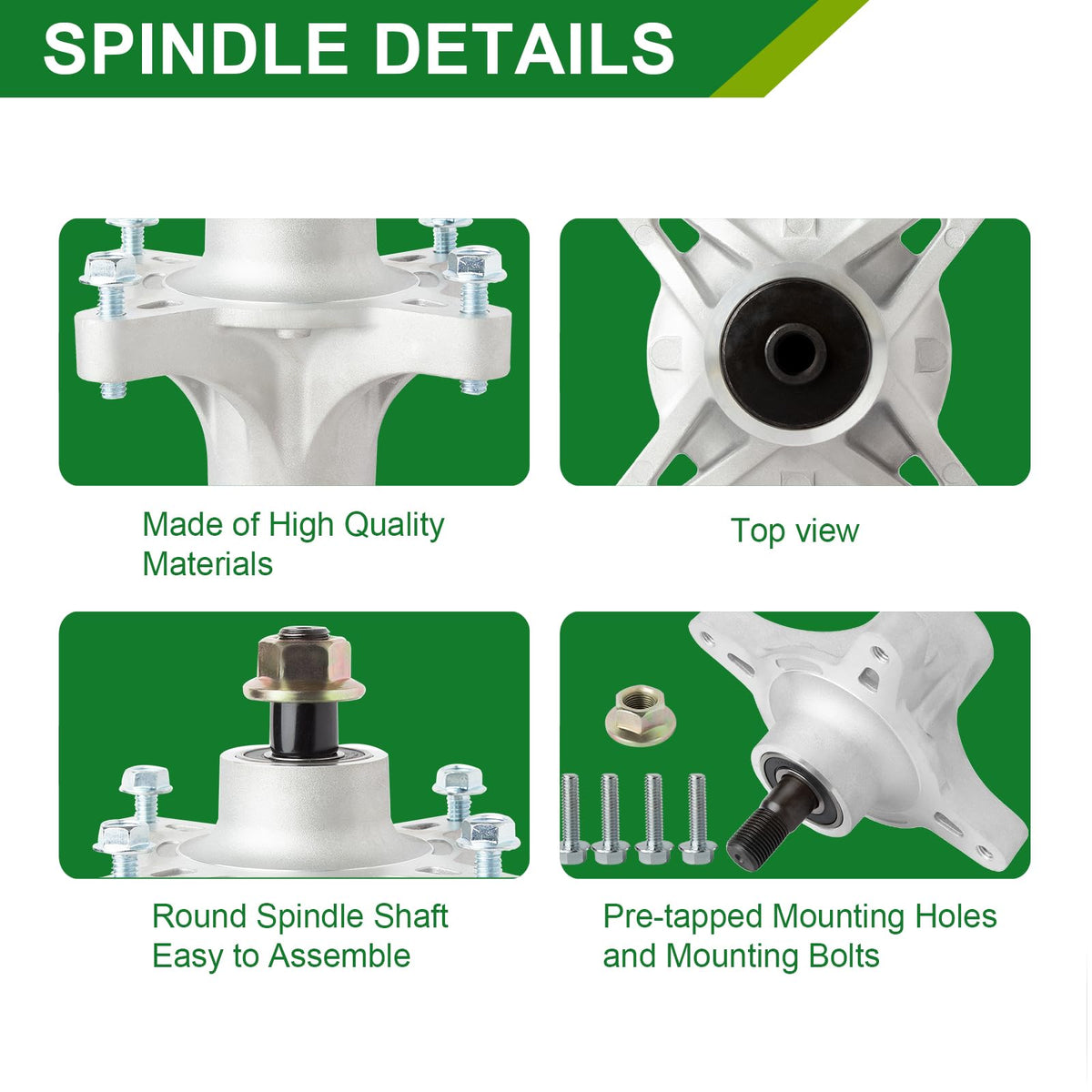 JSXDNWYJ spindle assembly for Exmark Quest 42-inch deck supports consistent cutting
