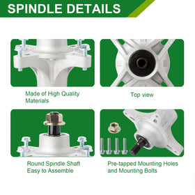 JSXDNWYJ spindle assembly for Exmark Quest 42-inch deck supports consistent cutting