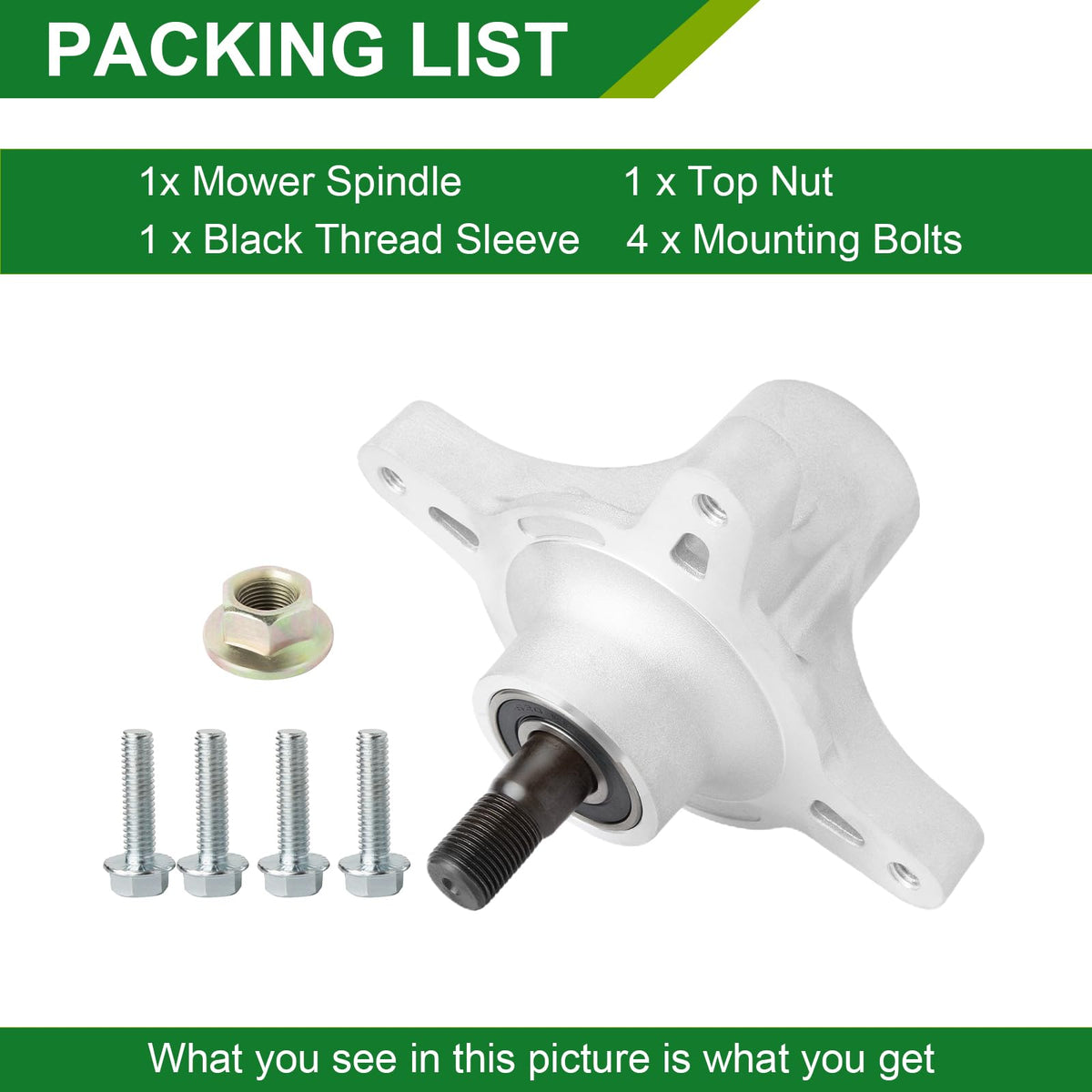 JSXDNWYJ spindle assembly for Exmark Quest S-Series 42-inch deck maintains deck balance