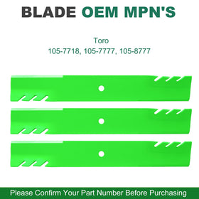 Titan HD 1500 compatible JSXDNWYJ mulching blades in close view