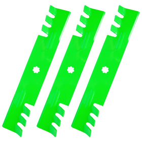 JSXDNWYJ toothed mulching blade close-up for precise 48-inch deck cuts