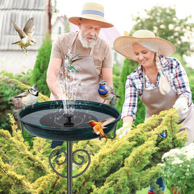 JSYONII bird bath bowl with removable feeder for easy refills