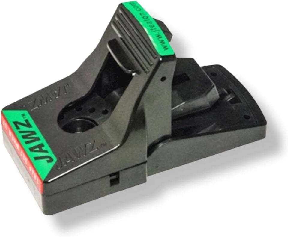 JT Eaton 410 trap front view shows a compact, discreet plastic design.