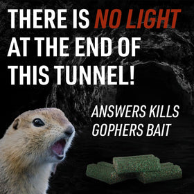 JT Eaton Answer Pocket Gopher Bait with diphacinone active ingredient for management