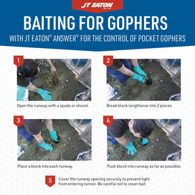JT Eaton Answer Pocket Gopher Bait moisture-resistant formula maintains palatability