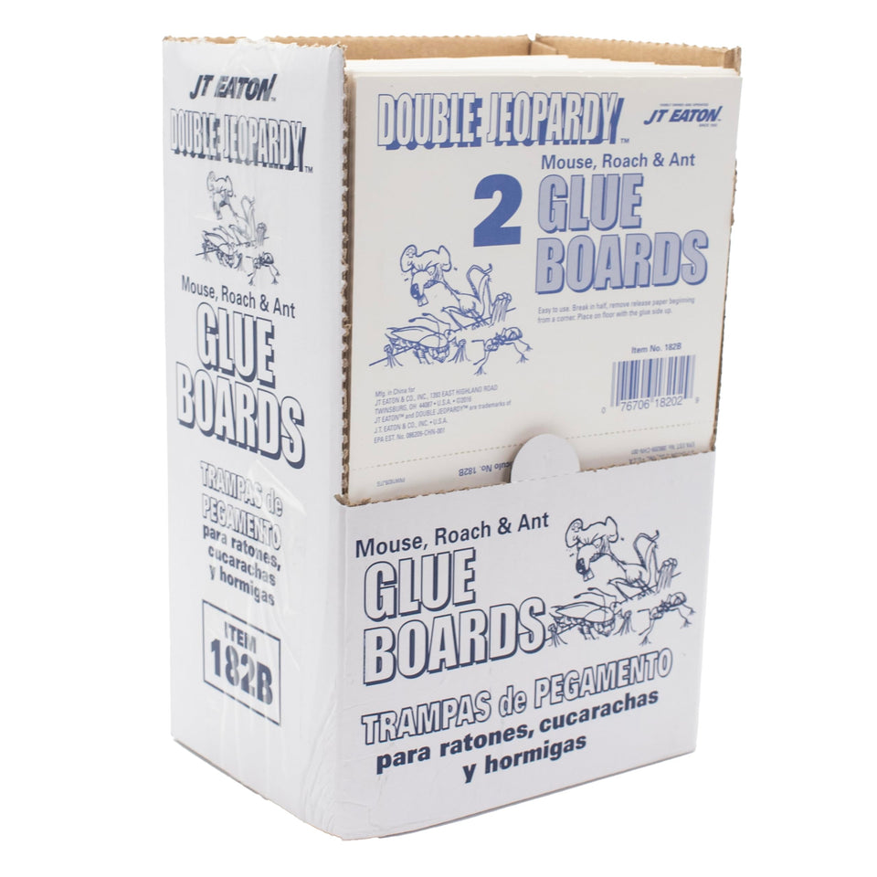 JT Eaton Double Jeopardy banana glue board traps mice and insects with a non-toxic adhesive surface