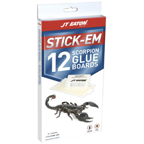 JT Eaton Stick-Em 198-12S trap on wall captures pests safely