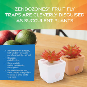 Tranquil Tabitha topper adds decorative charm while attracting fruit flies.