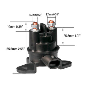 JTAREA 278001802 starter solenoid back view, designed for consistent performance under heat.