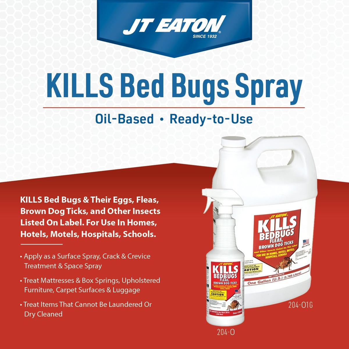 JT Eaton 204-O mattress-area application for targeted treatment.