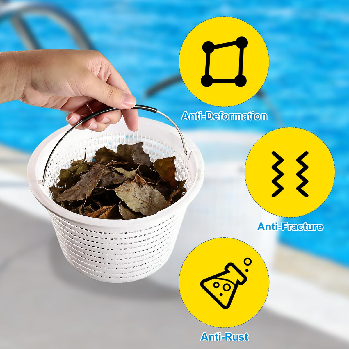 JTJEI easy-install pool basket handle—no tools required