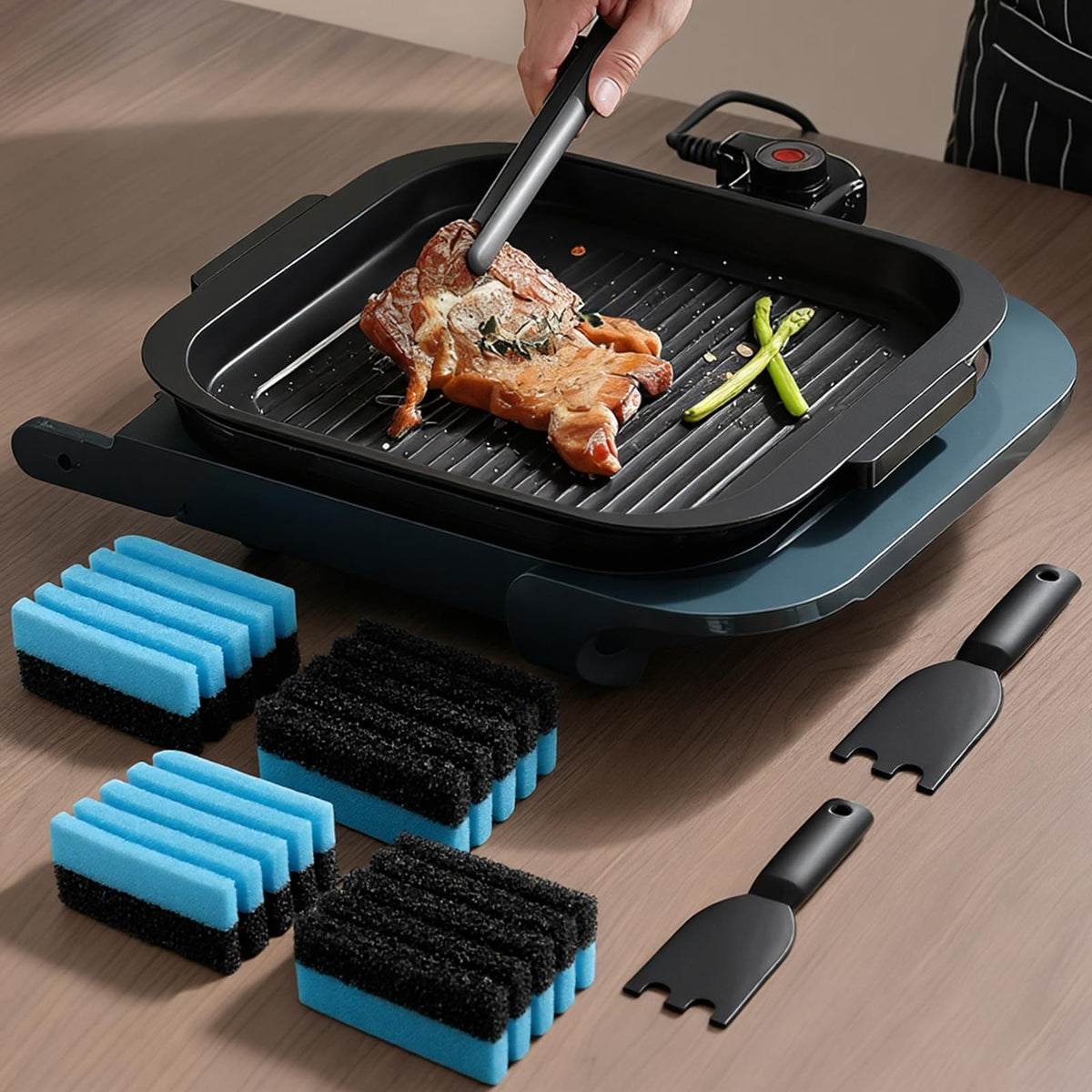 JTJEI safe on non-stick, porcelain, metal, and enamel surfaces.