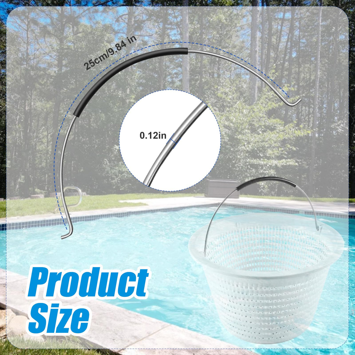 JTJEI stainless steel skimmer handle resists rust for lasting pool use