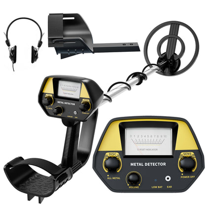 JUANGU metal detector with 8 inch coil ready for beginner coin and jewelry hunts