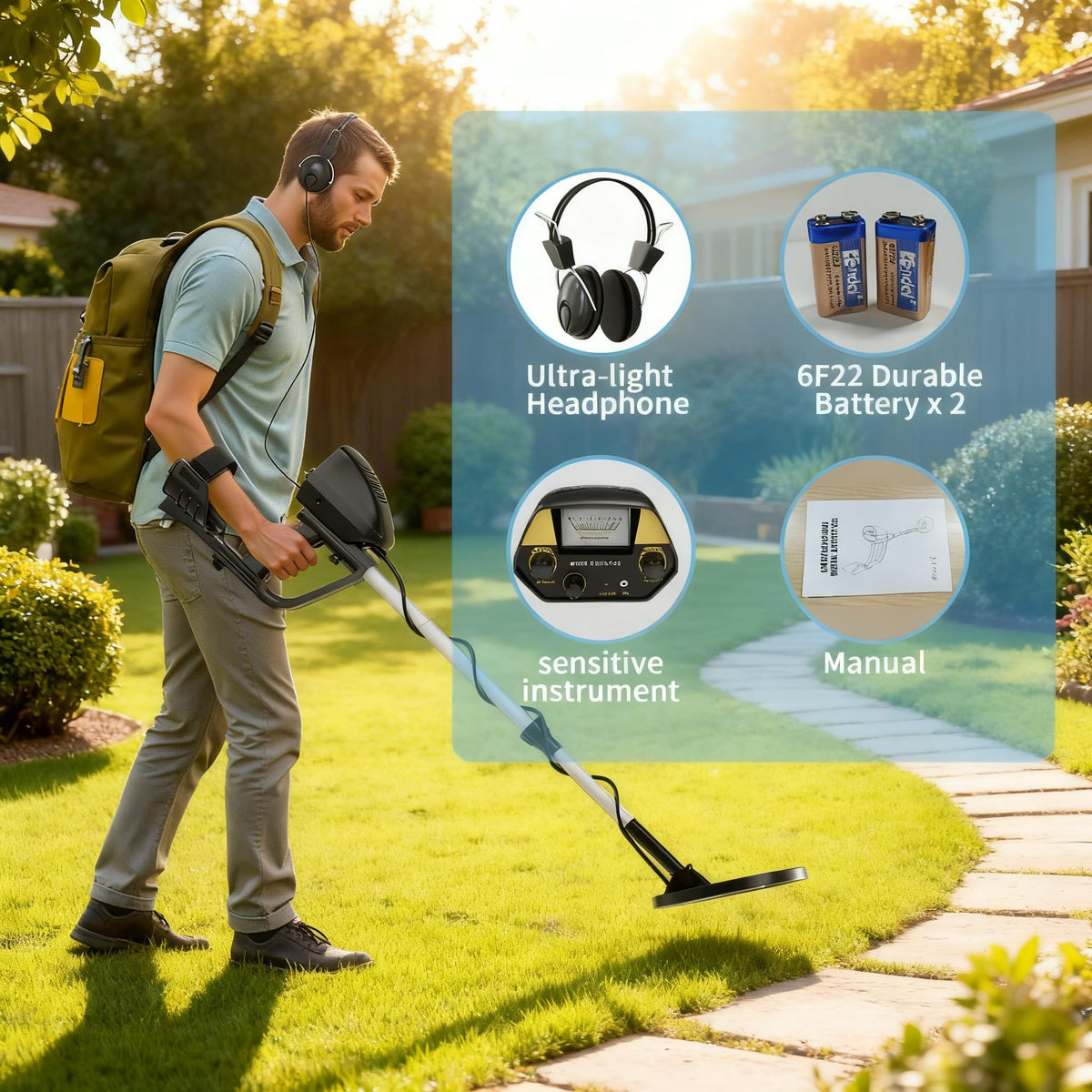 JUANGU includes headphones for private listening during detection