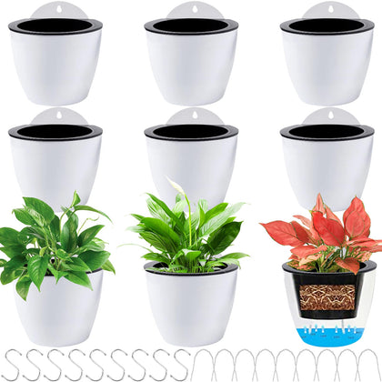 Jucoan self-watering wall planter outer pot shown with water reservoir for easy care
