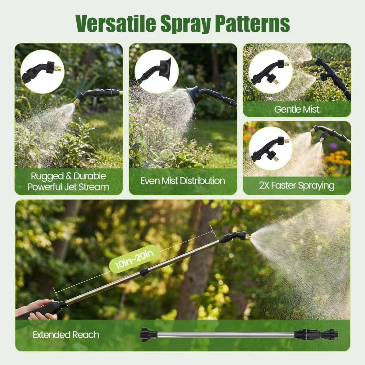 Judkoir adjustable shoulder strap enhances balance for long spraying sessions.