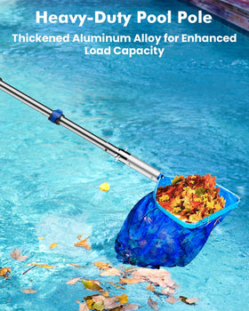Juecity pool pole aluminum body provides lightweight durability for outdoor use.