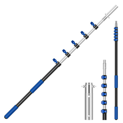 Juecity pool pole extendable 24ft for easy above-ground pool cleaning.