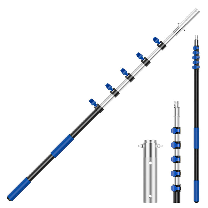 Juecity pool pole extendable 24ft for easy above-ground pool cleaning.