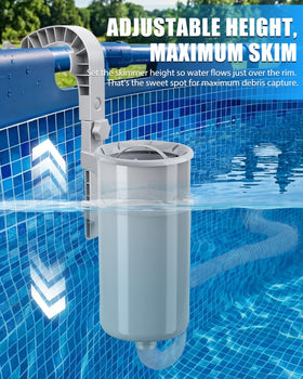 Juecity Pool Skimmer universal adapters illustrate broad compatibility.