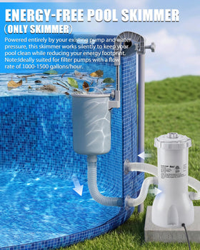 Juecity Pool Skimmer UV-resistant construction withstands sun exposure.