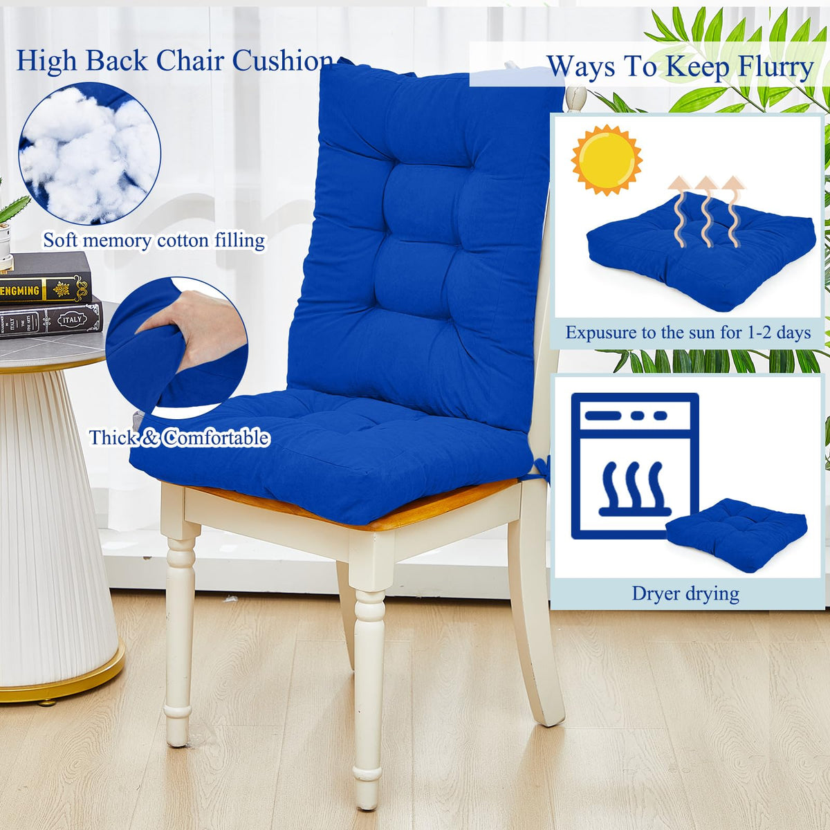 Juexica back cushion 20.47x20.47x3.54 in adds lumbar comfort.