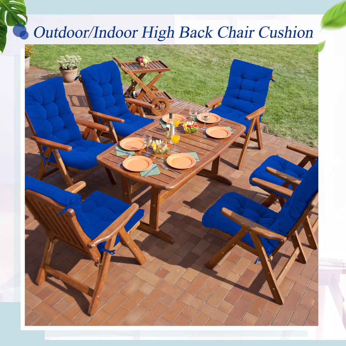 Juexica cushions with ties secure comfortable seating on chairs.