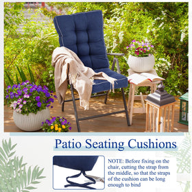Juexica cushions with ties secure firmly to chairs