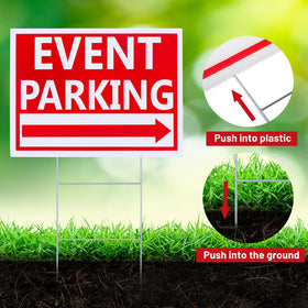 Juexica double-sided parking sign increases visibility from both sides