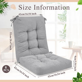 Juexica gray back cushions designed for high-back chairs with tufted styling.