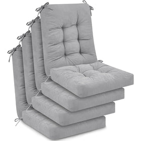 Juexica four-set gray seat cushions for outdoor chairs, ready to refresh patio seating.
