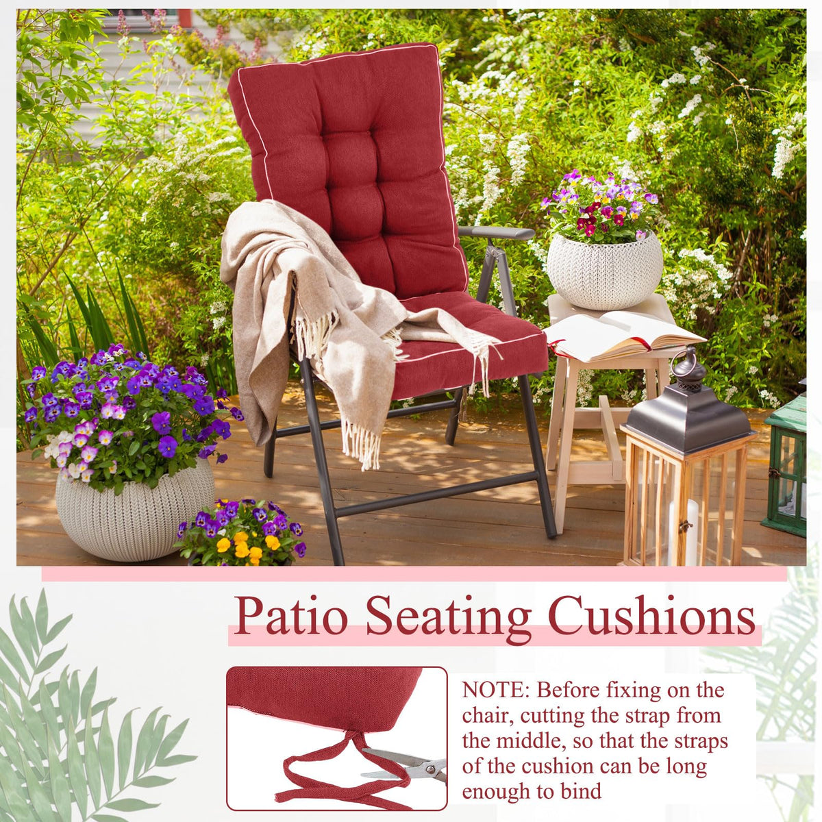 Juexica indoor-outdoor cushions add color and versatile comfort to any space