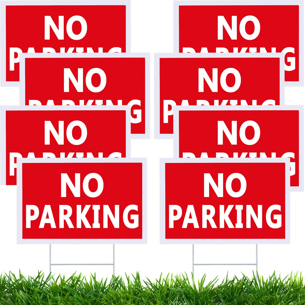 Juexica no-parking sign 8x12 dual-sided for clear yard guidance.