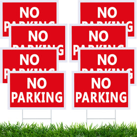 Juexica no-parking sign 8x12 dual-sided for clear yard guidance.