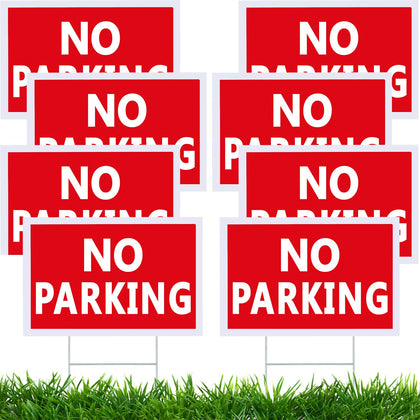 Juexica no-parking sign 8x12 dual-sided for clear yard guidance.