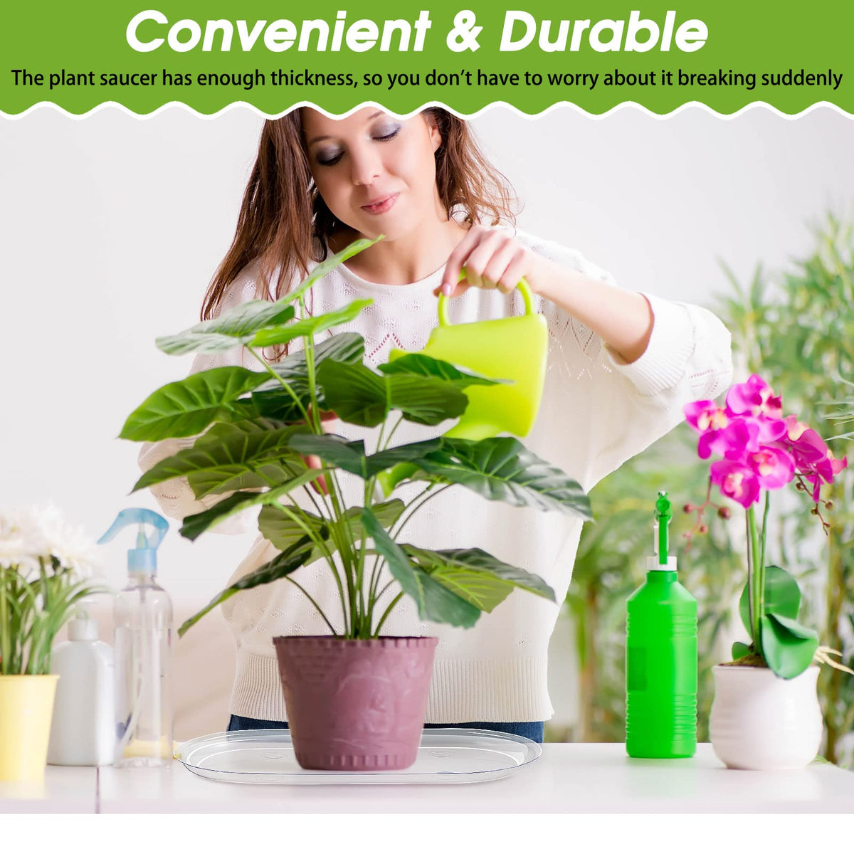 Juexica indoor use trays for office or living room plants