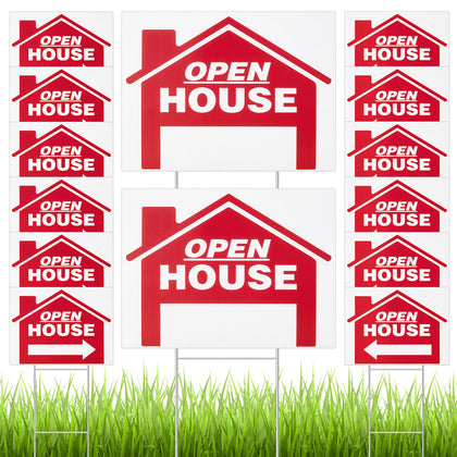 Juexica open house sign 24x18 front view boosts curb visibility for buyers