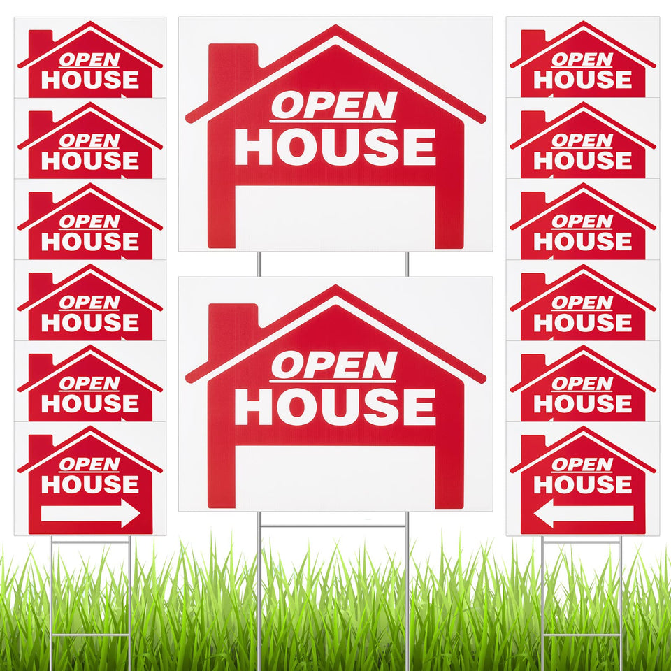 Juexica open house sign 24x18 front view boosts curb visibility for buyers