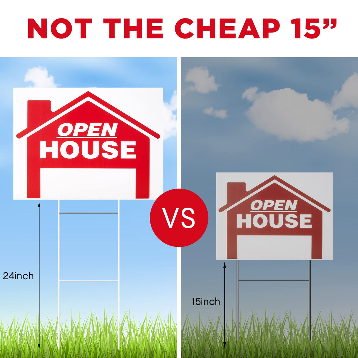Juexica open house sign left right arrows guide buyers