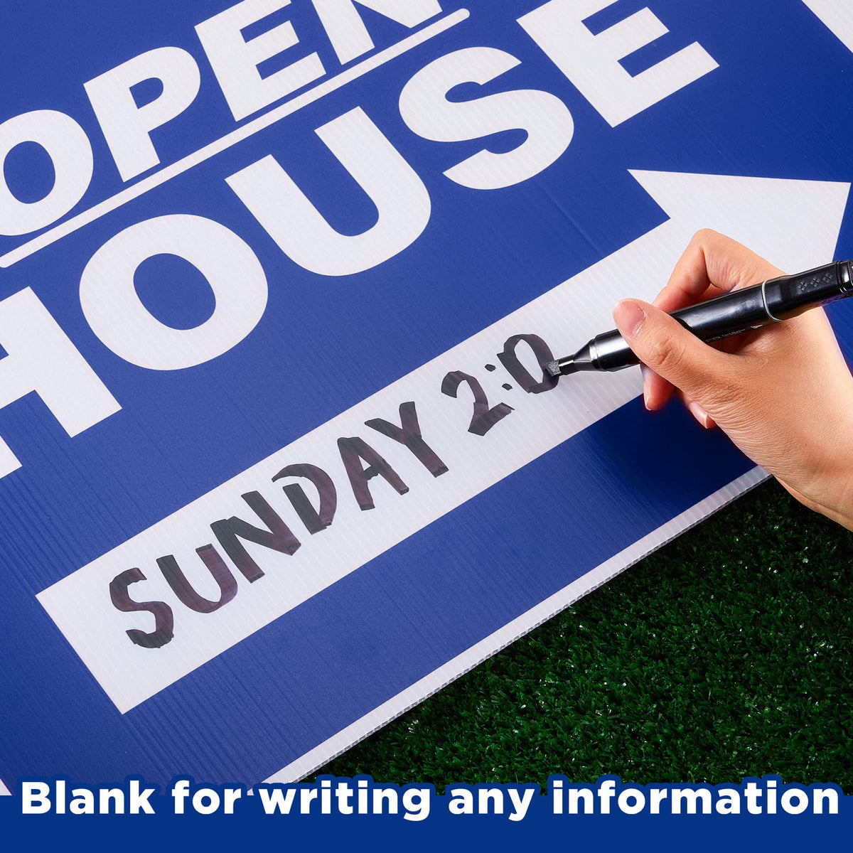 Juexica 14-pack open house signs kit for real estate marketing.