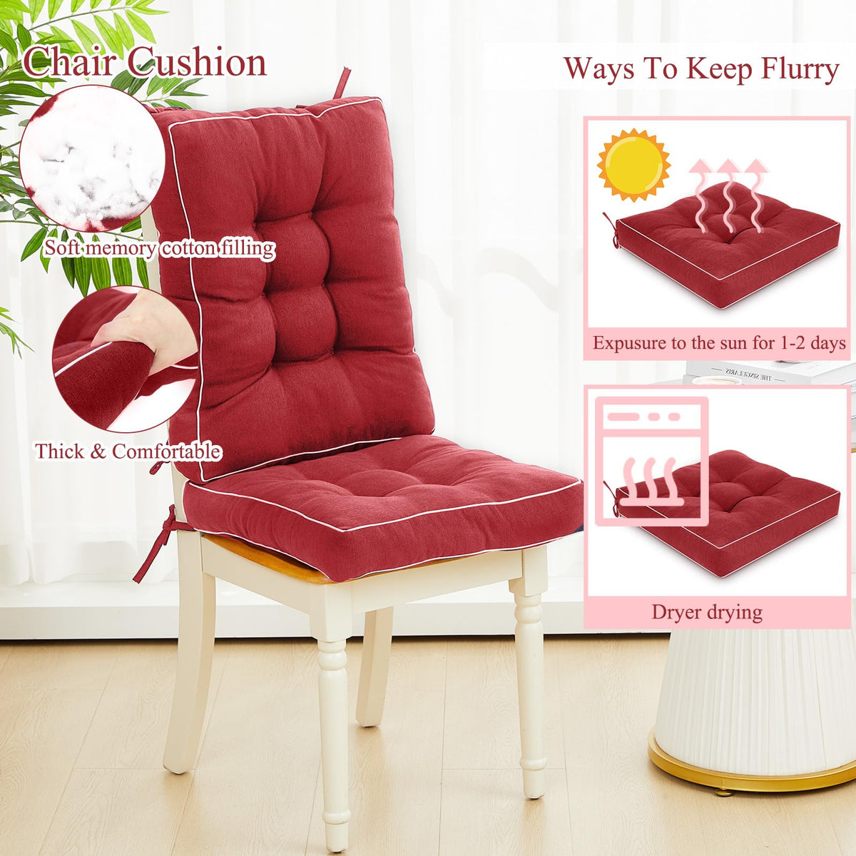 Juexica rocking-chair cushions stay comfortable and waterproof for outdoor use