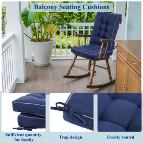 Juexica rocking-chair navy cushion for porch lounging