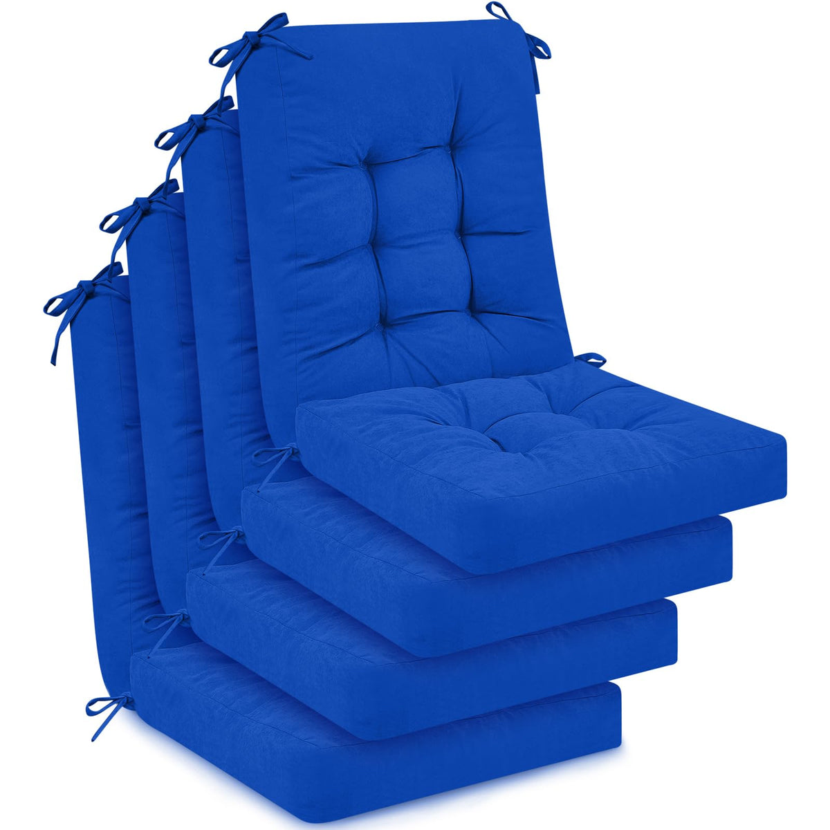 Juexica royal blue outdoor chair cushions set adds versatile seating comfort.