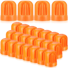 Juexica T Post Caps orange 25-pack for safer, visible fencing.