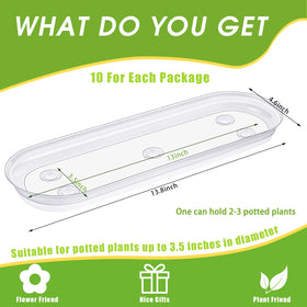 Juexica window sill tray rectangular 14x4-6in supports neat pot placement