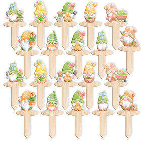 JuGeoZhi garden markers with gnome designs for flowers label beds clearly.