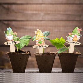 JuGeoZhi wooden plant labels 6-inch size sturdy for outdoor use.