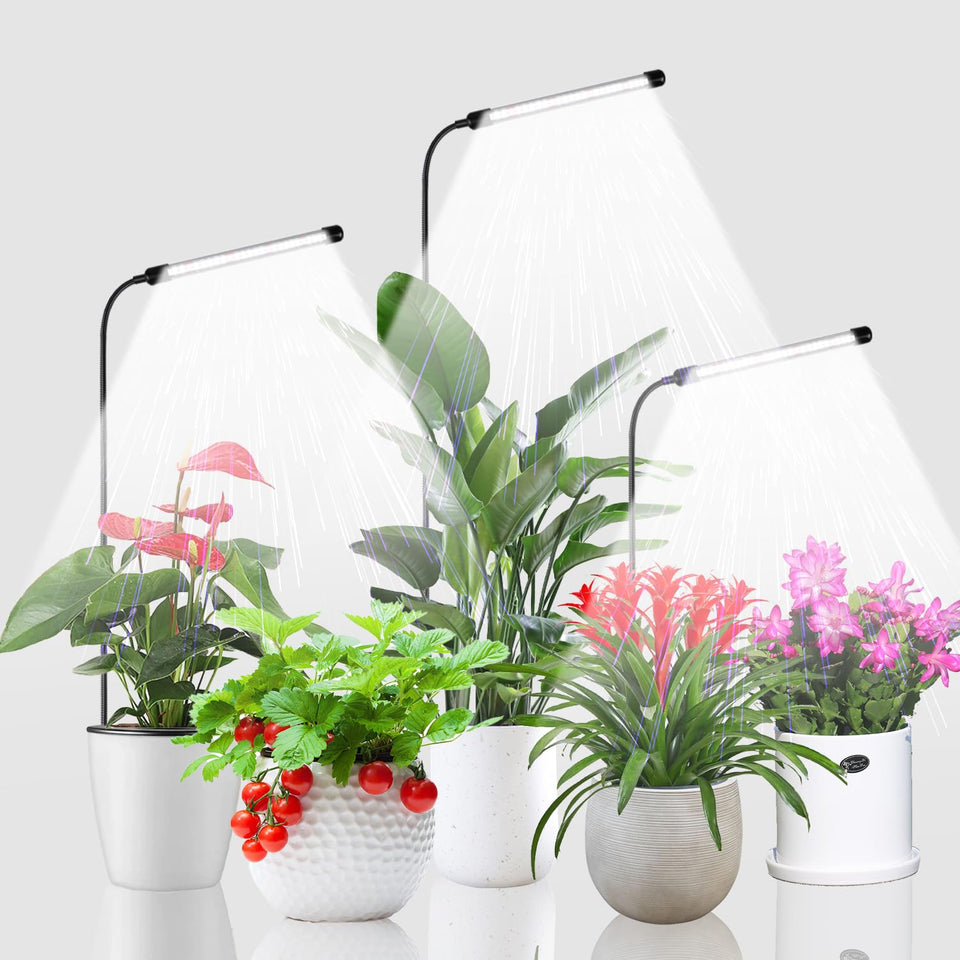 Juhefa Grow Light 3-pack front view for compact indoor gardening